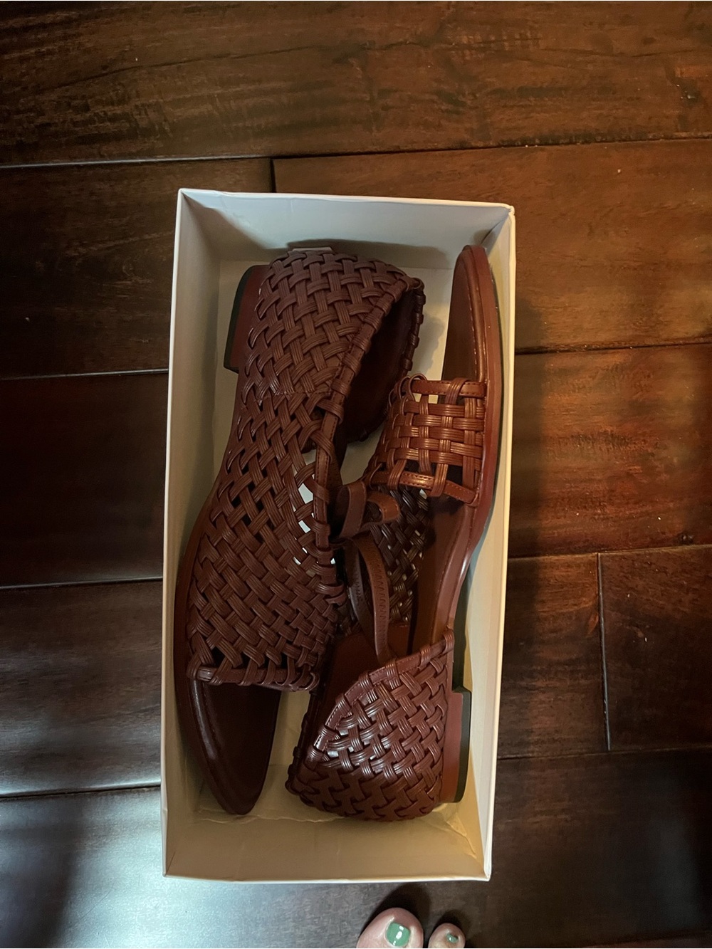 JW PEI Woven Slip-On Flats in Dark Brown